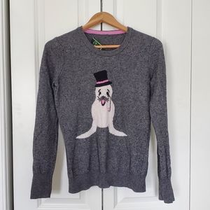 C. Wonder charcoal gray seal sweater, cashmere/lambswool blend